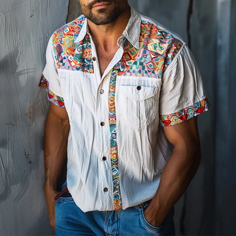 Men's Ethnic Print Casual Shirt MTA1812C2P sold by Manly product image thumbnail 2