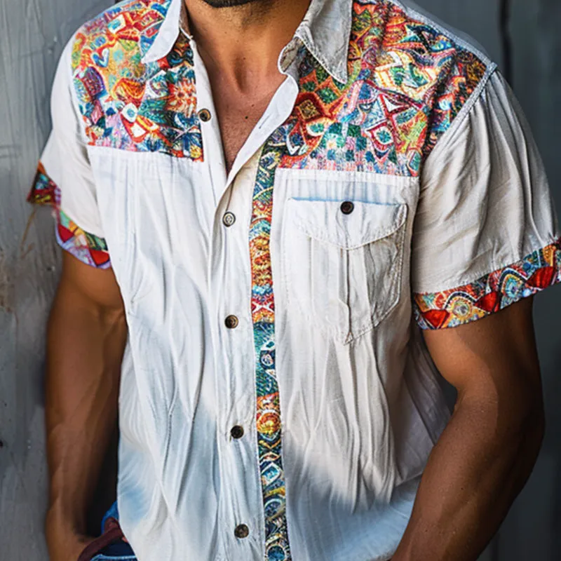 Men's Ethnic Print Casual Shirt MTA1812C2P sold by Manly product image thumbnail 3