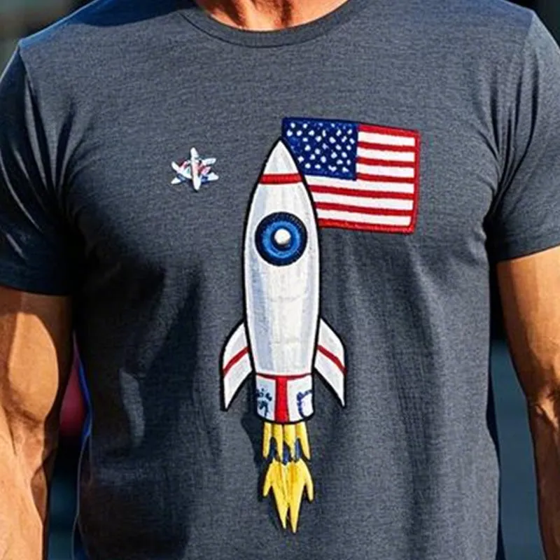 Men's Simple Printed Short-Sleeved T-Shirt MTA1877C5P sold by Manly product image thumbnail 3