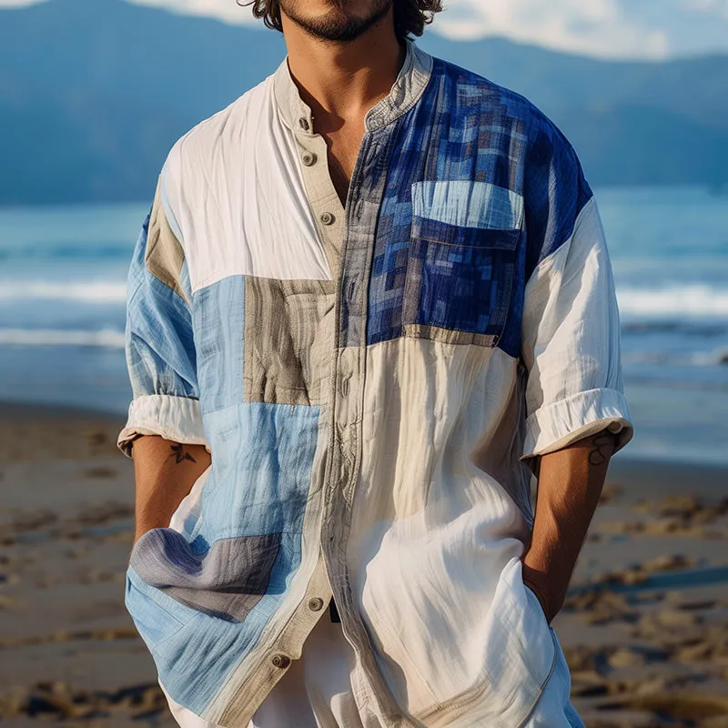 Men's Personalized Printed Fashion Long Sleeve Shirt MTA1874C7P sold by Manly product image thumbnail 2