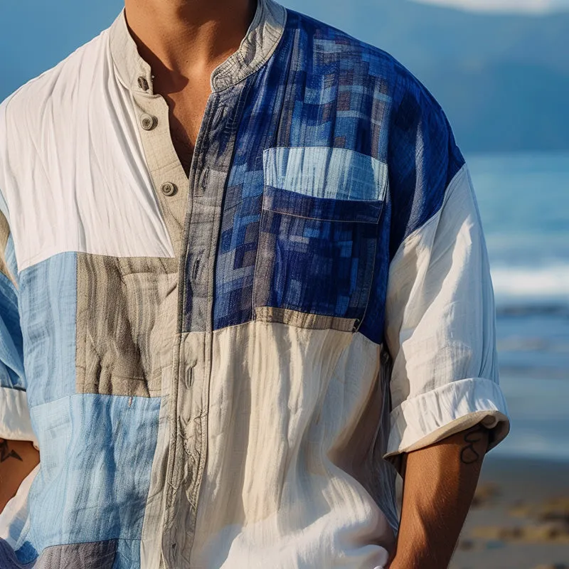 Men's Personalized Printed Fashion Long Sleeve Shirt MTA1874C7P sold by Manly product image thumbnail 4