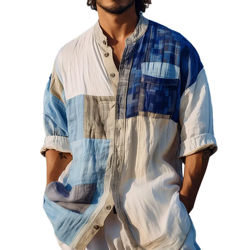 Men's Personalized Printed Fashion Long Sleeve Shirt MTA1874C7P sold by Manly