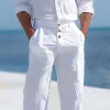 Men's Casual Cotton Solid Color Pants MUA1410C6X sold by Manly