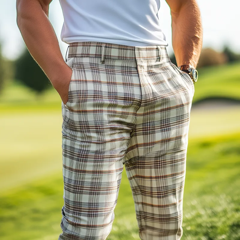 Men's Spring and Summer Classic Retro Plaid Casual Pants MTA1969C2K sold by Manly product image thumbnail 4