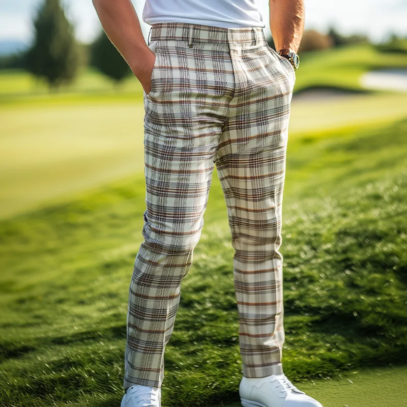 Men's Spring and Summer Classic Retro Plaid Casual Pants MTA1969C2K sold by Manly product image thumbnail 2