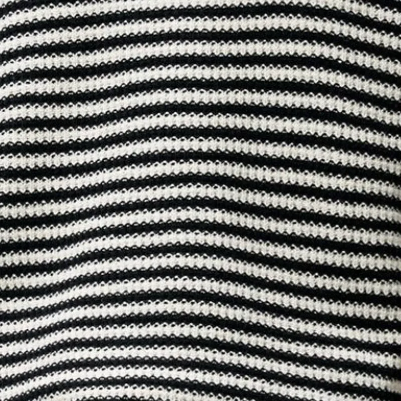 Men's Casual Contrast Color Striped Jacquard Lapel Loose Knitted Short Sleeve Sweater T-Shirt MTA1871C4M sold by Manly product image thumbnail 3