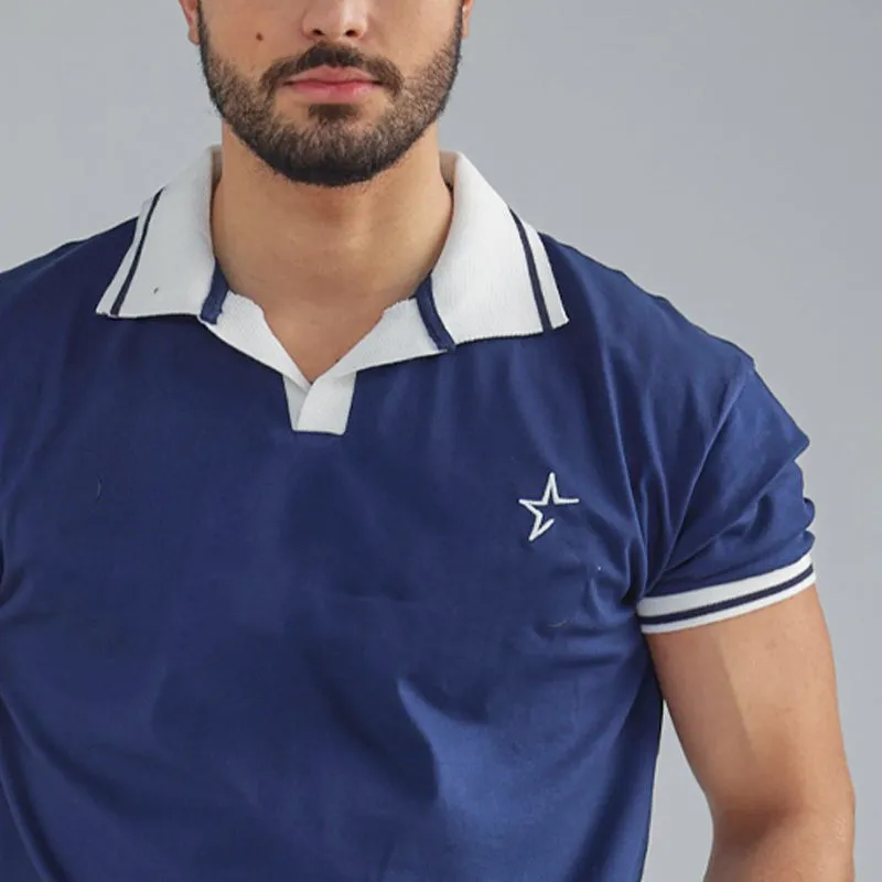 Men's Contrast Color Sports Short Sleeve POLO Shirt MTA1829C1X sold by Manly product image thumbnail 3