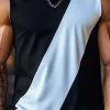 Men's Simple Contrast Color Sports Tank Top MTA1995C7P sold by Manly