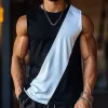 Men's Simple Contrast Color Sports Tank Top MTA1995C7P sold by Manly