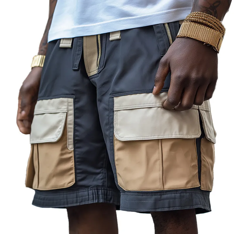 Men's Navy Contrast Pocket Cargo Shorts MTA1953C2P sold by Manly