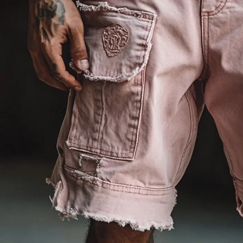 Men's Fashion Raw Edge Denim Shorts MTA1944C7P sold by Manly product image thumbnail 3