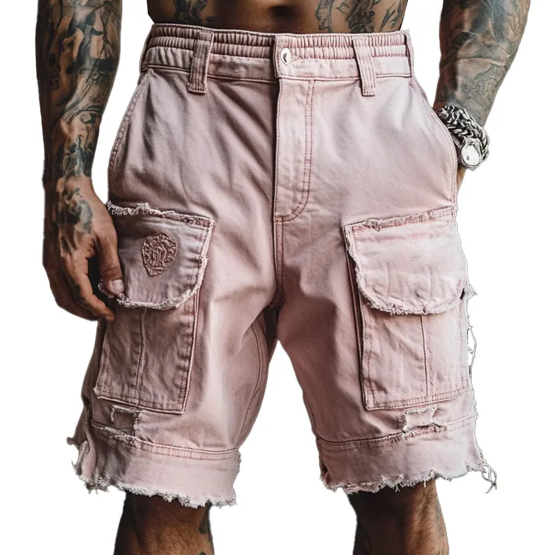 Men's Fashion Raw Edge Denim Shorts MTA1944C7P sold by Manly