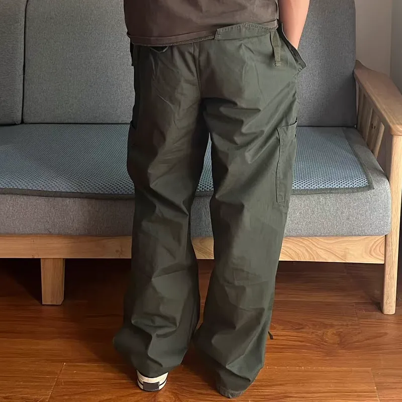 Men's Solid Straight Multi-pocket Cargo Paratrooper Pants MTA2279C4Z sold by Manly product image thumbnail 3