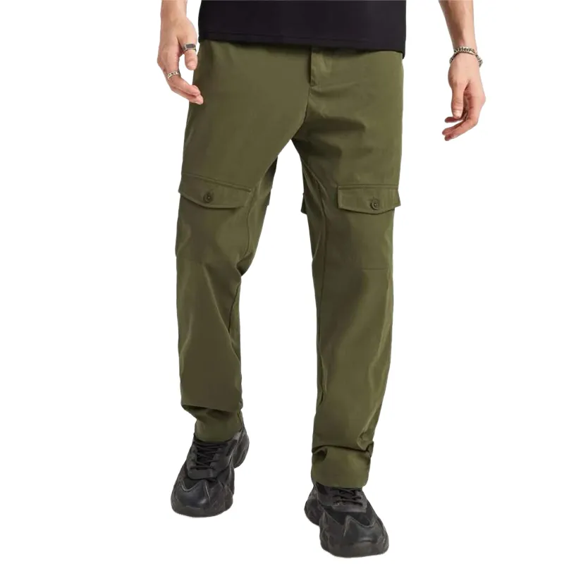 Men's Solid Straight Multi-pocket Cargo Pants MTA2274C8Z sold by Manly