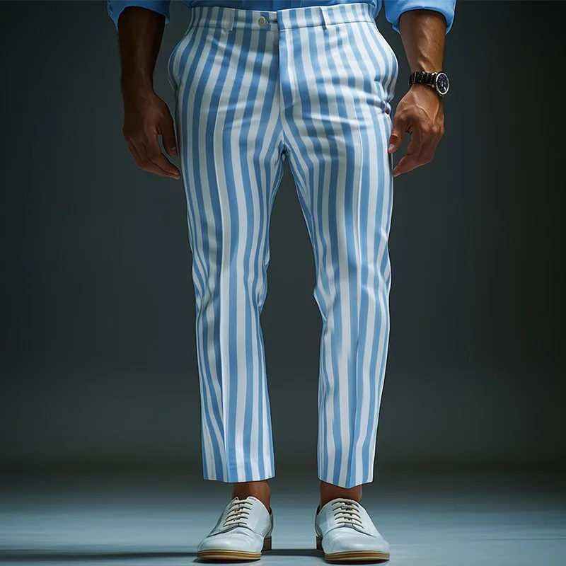 Men's Vertical Striped Fashion Trousers MTA2190C7P sold by Manly product image thumbnail 2