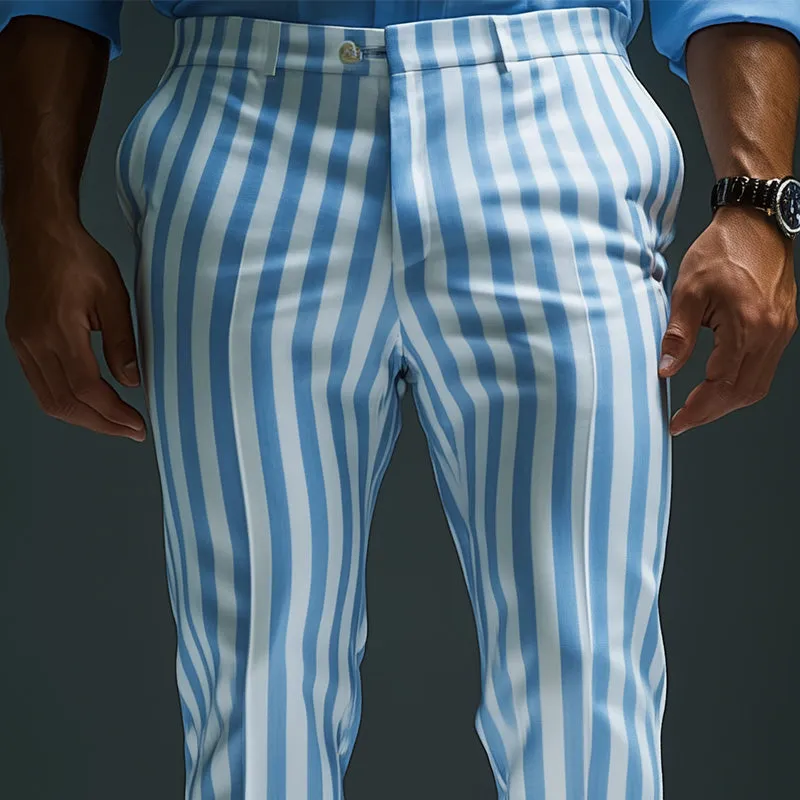 Men's Vertical Striped Fashion Trousers MTA2190C7P sold by Manly product image thumbnail 3