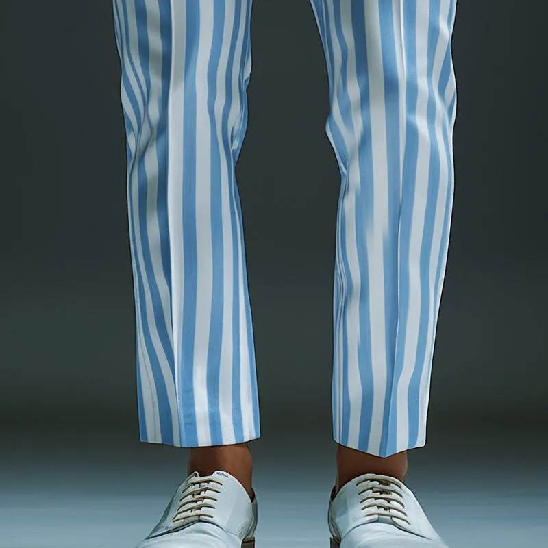 Men's Vertical Striped Fashion Trousers MTA2190C7P sold by Manly product image thumbnail 4