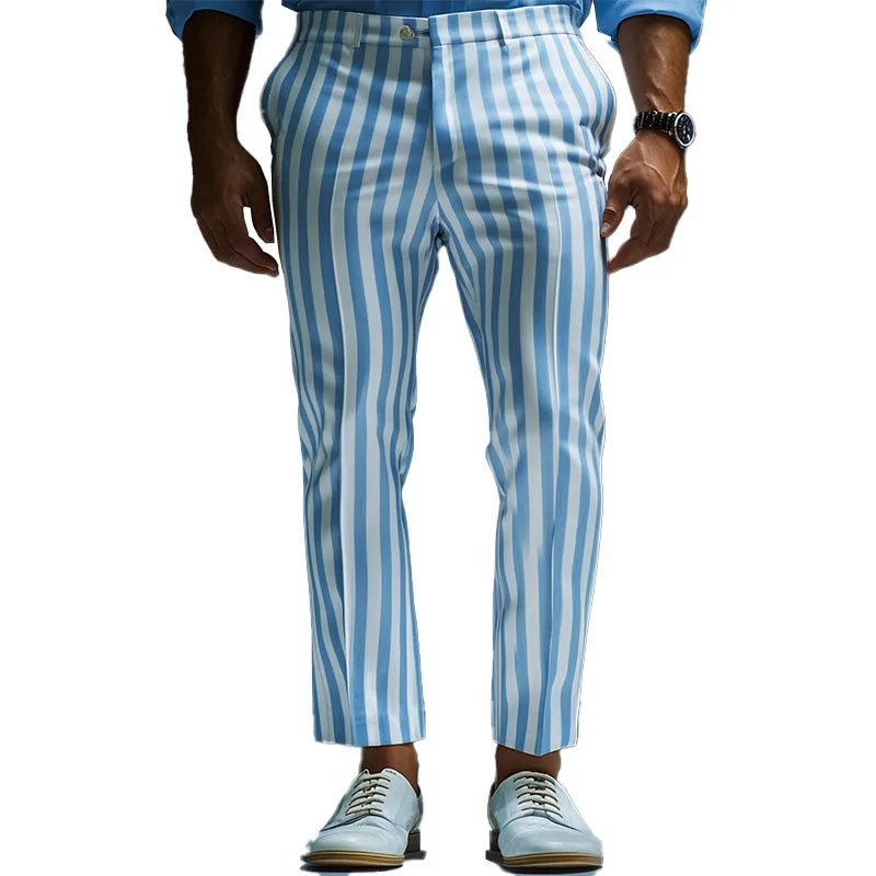 Men's Vertical Striped Fashion Trousers MTA2190C7P sold by Manly