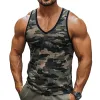 Men's Skin-friendly Breathable V-neck Retro Camouflage Print Tank Top MTA2422C1U sold by Manly