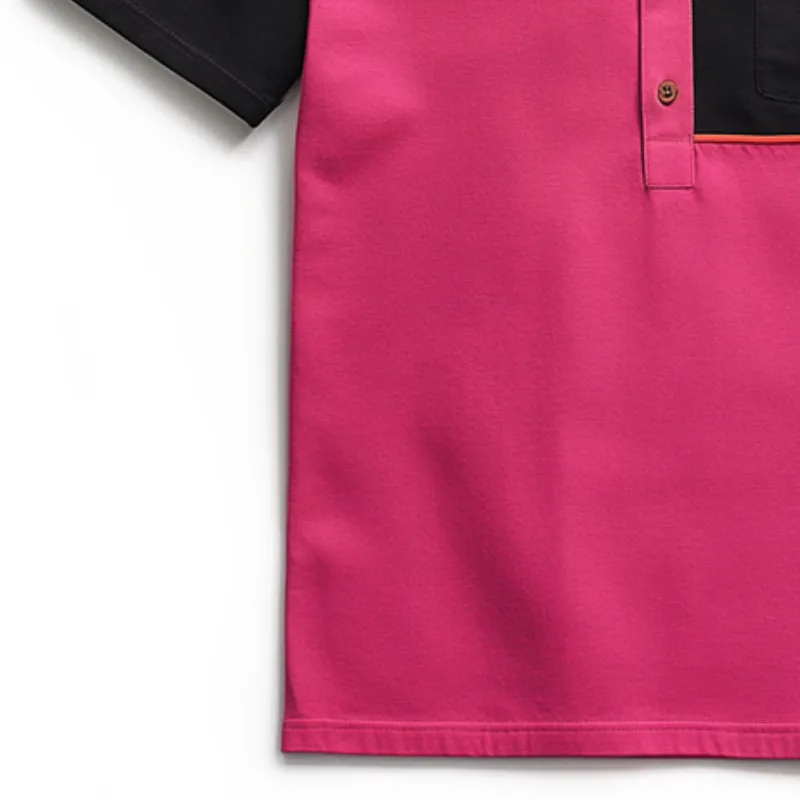 Men's Retro Casual Colorblock Henley Collar Short Sleeve T-Shirt MTA2416C5TO sold by Manly product image thumbnail 3