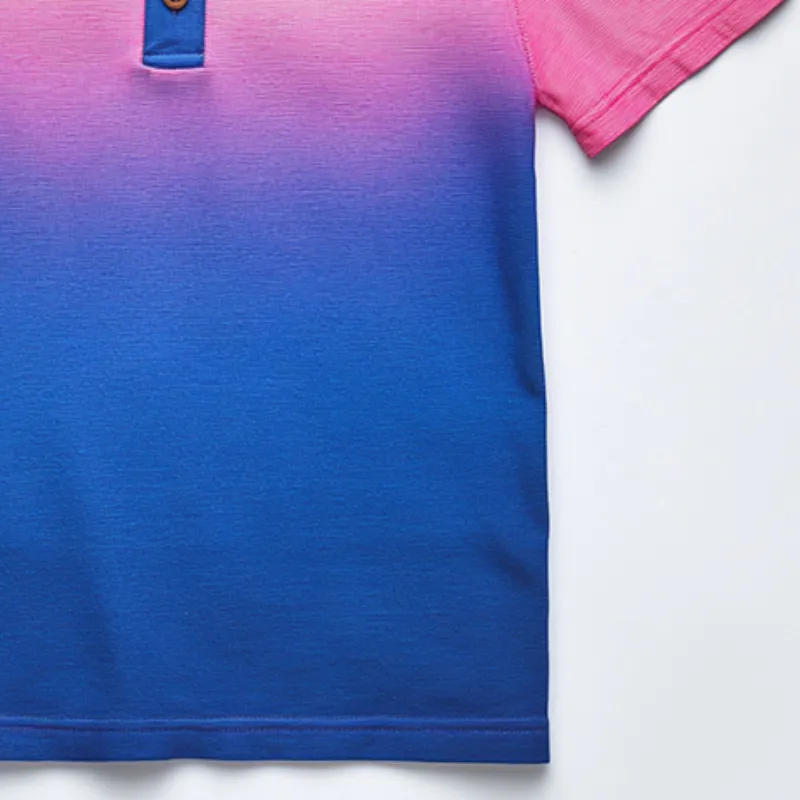 Men's Retro Casual Gradient Print Short Sleeve Polo Shirt MTA2490C2TO sold by Manly product image thumbnail 3