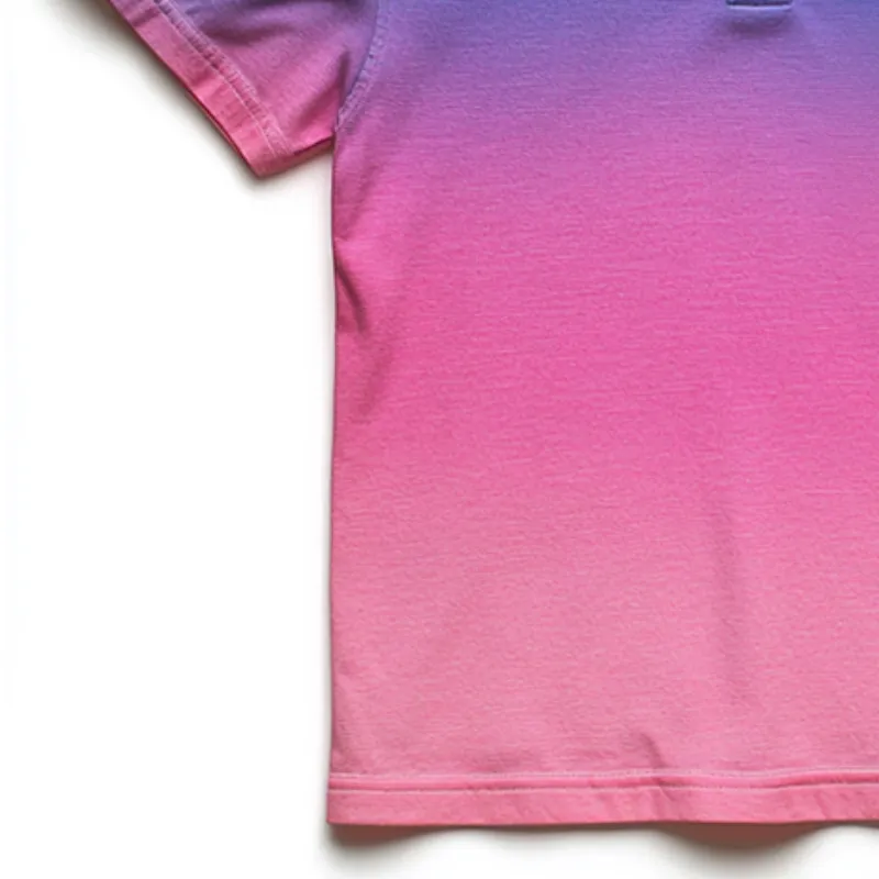 Men's Retro Casual Gradient Print Short Sleeve Polo Shirt MTA2410C9TO sold by Manly product image thumbnail 3