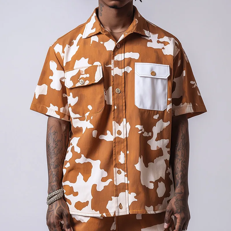 Men's Contrast Print Short Sleeve Casual Shirt MTA2431C5P sold by Manly product image thumbnail 2