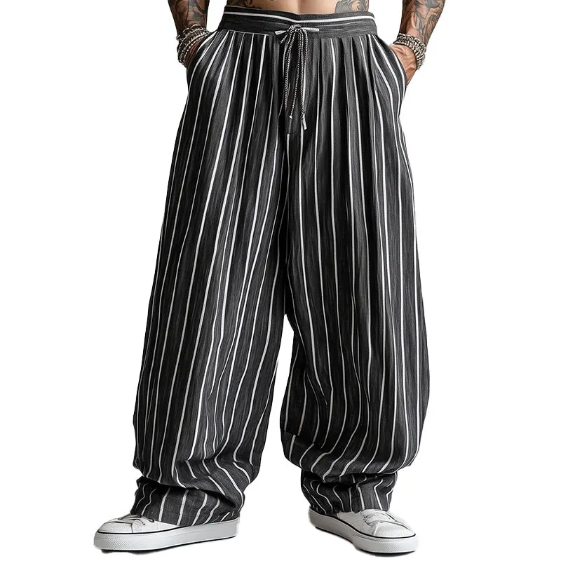 Men's Pinstripe Loose Casual Pants MTA2477C8P sold by Manly
