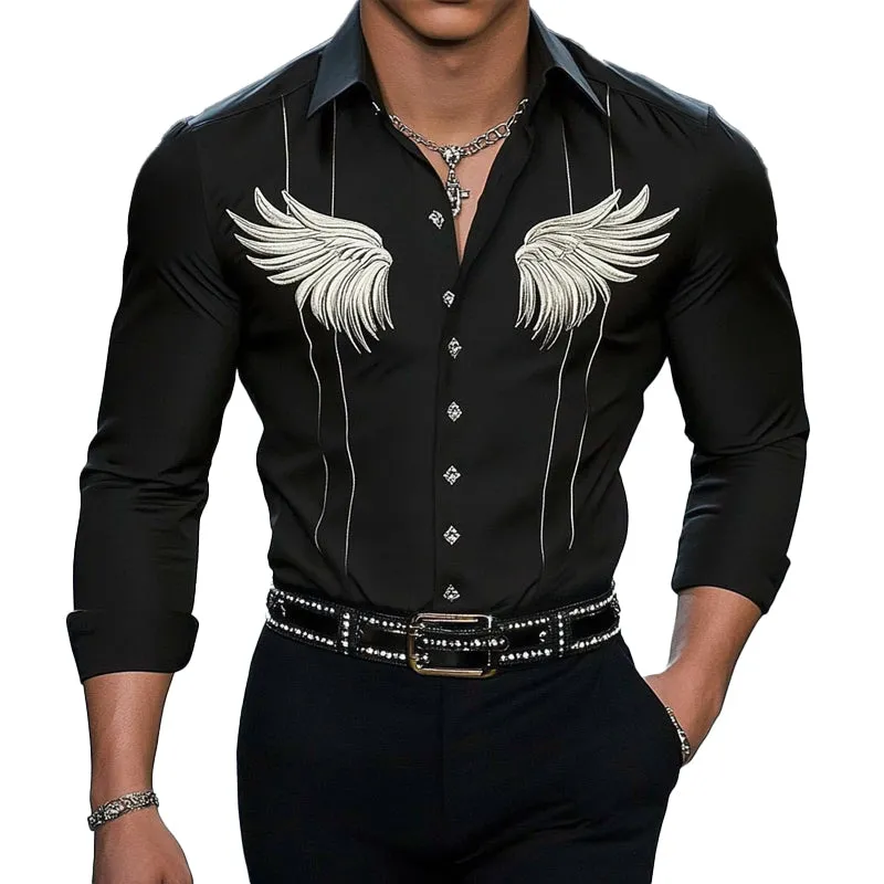 Men's Casual Printed Long Sleeve Shirt MTA2592C1X sold by Manly