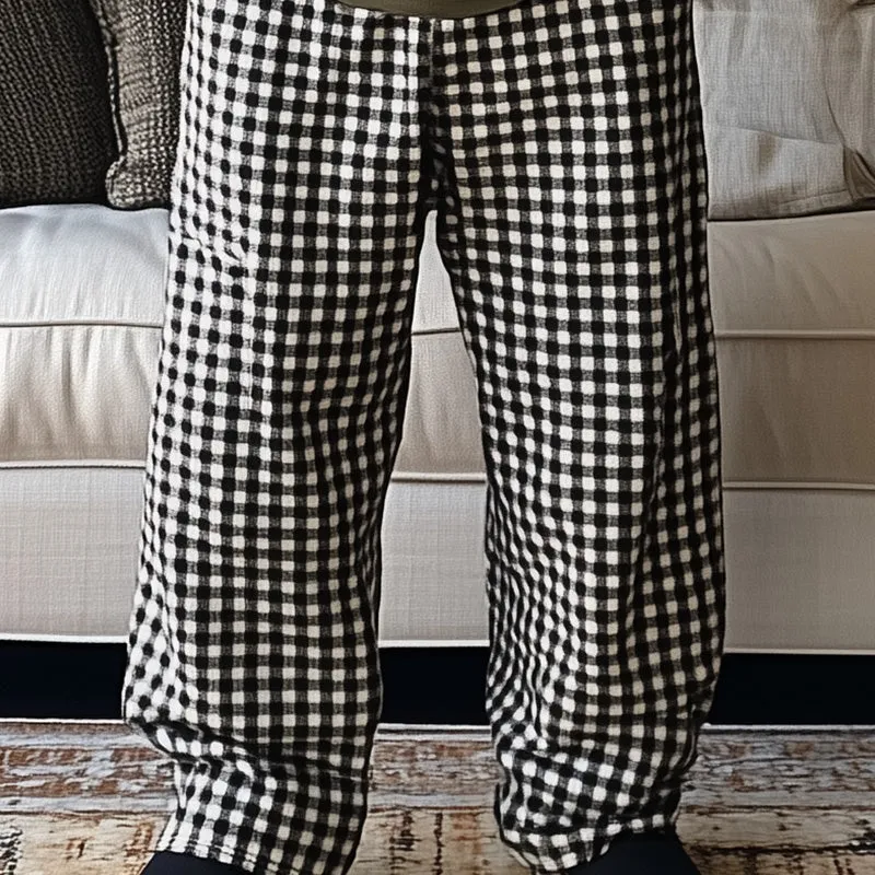 Men's Spring Fashion Plaid Casual Pants MTA2526C2P sold by Manly product image thumbnail 3