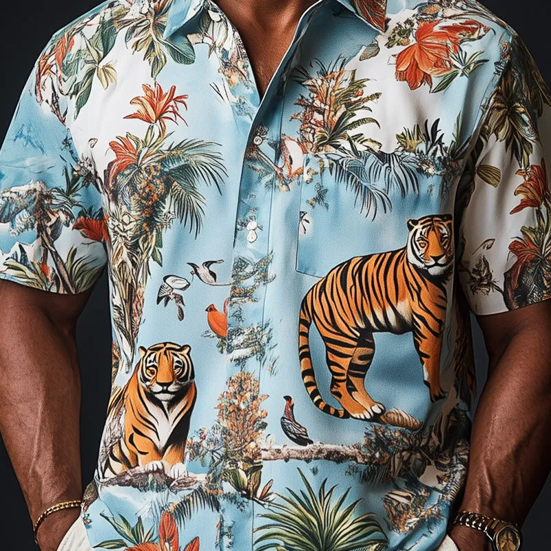 Men's Spring Fashion Printed Short Sleeve Shirt MTA2693C9P sold by Manly product image thumbnail 3