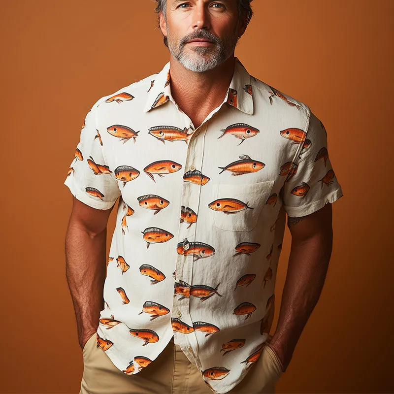 Men's Early Spring Fashion Unique Printed Short Sleeve Shirt MTA2663C1P sold by Manly product image thumbnail 2