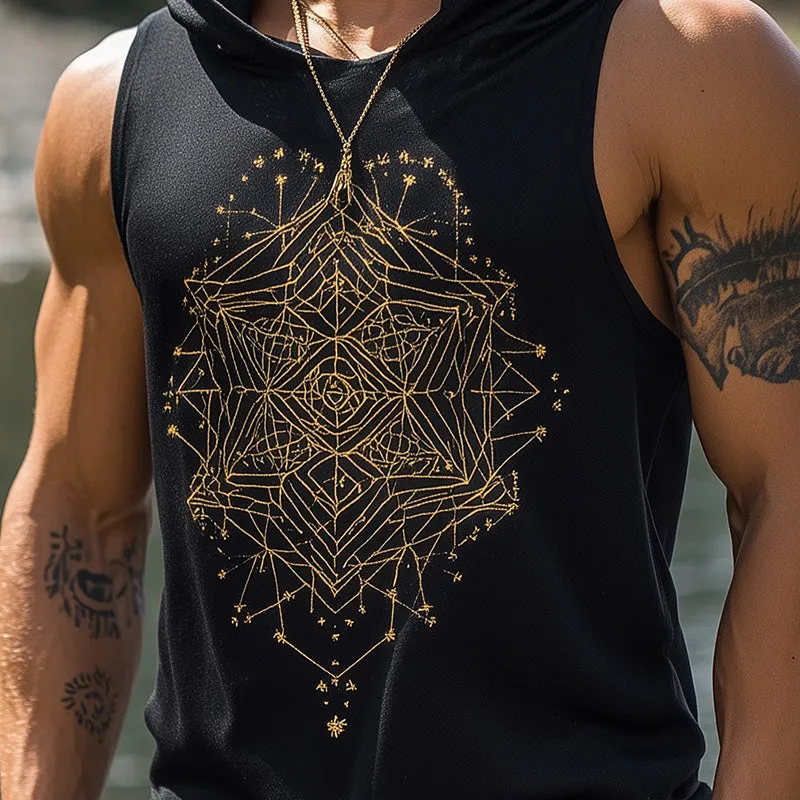 Men's Personalized Fashion Printed Hooded Tank Top MTA2674C2P sold by Manly product image thumbnail 3
