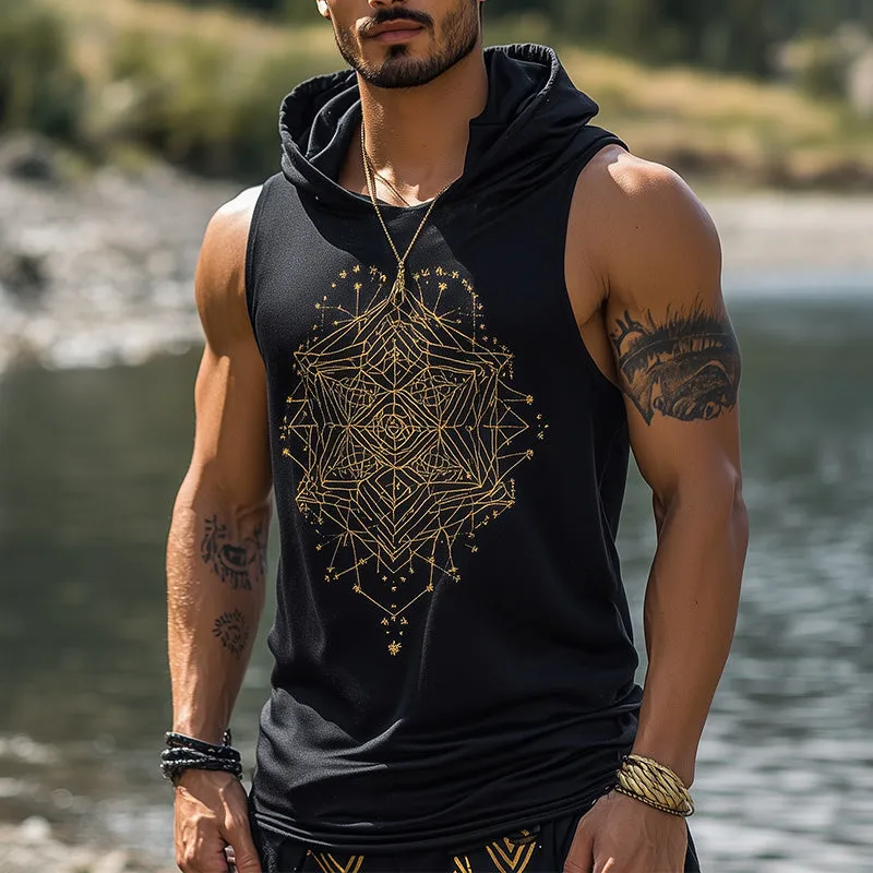 Men's Personalized Fashion Printed Hooded Tank Top MTA2674C2P sold by Manly product image thumbnail 2