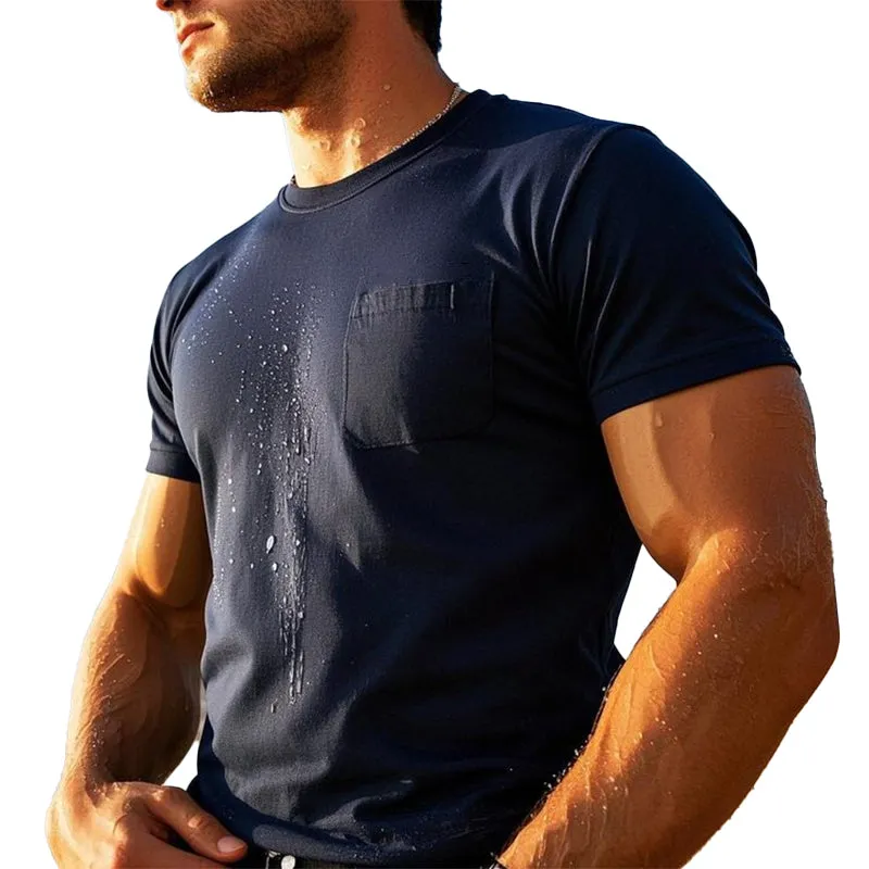 Men's Outdoor Breathable Round Neck Short-Sleeved T-Shirt MTA2029C2X sold by Manly