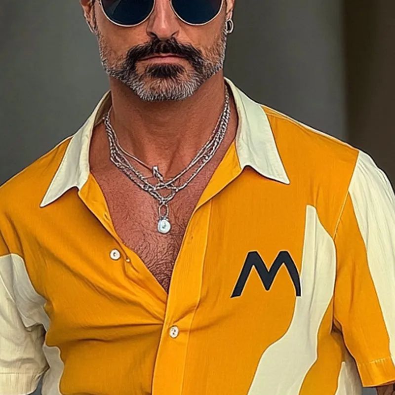 Men's Contrast Print Short Sleeve Shirt MTA2576C4X sold by Manly product image thumbnail 3