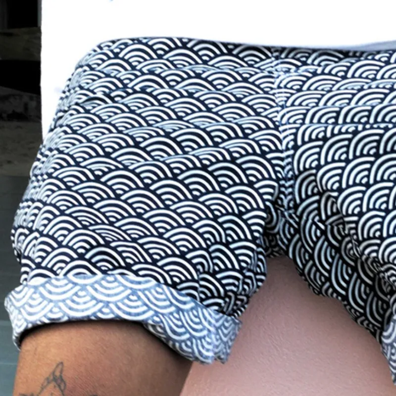 Men's Retro Casual Ethnic Style Geometric Print Drawstring Shorts MTA2568C8TO sold by Manly product image thumbnail 3