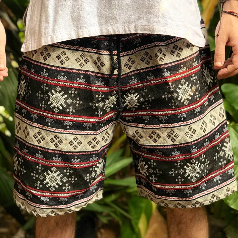 Men's Retro Casual Ethnic Style Geometric Print Drawstring Shorts MTA2502C3TO sold by Manly product image thumbnail 2