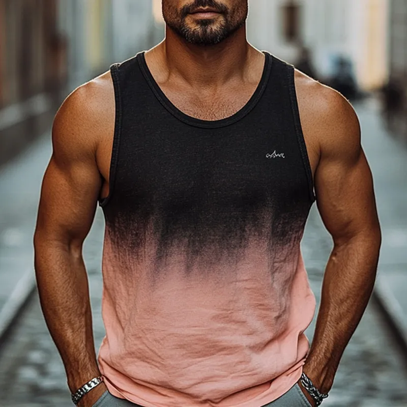 Men's Cool Gradient Contrast Printed Casual Tank Top MTA2510C5U sold by Manly product image thumbnail 2