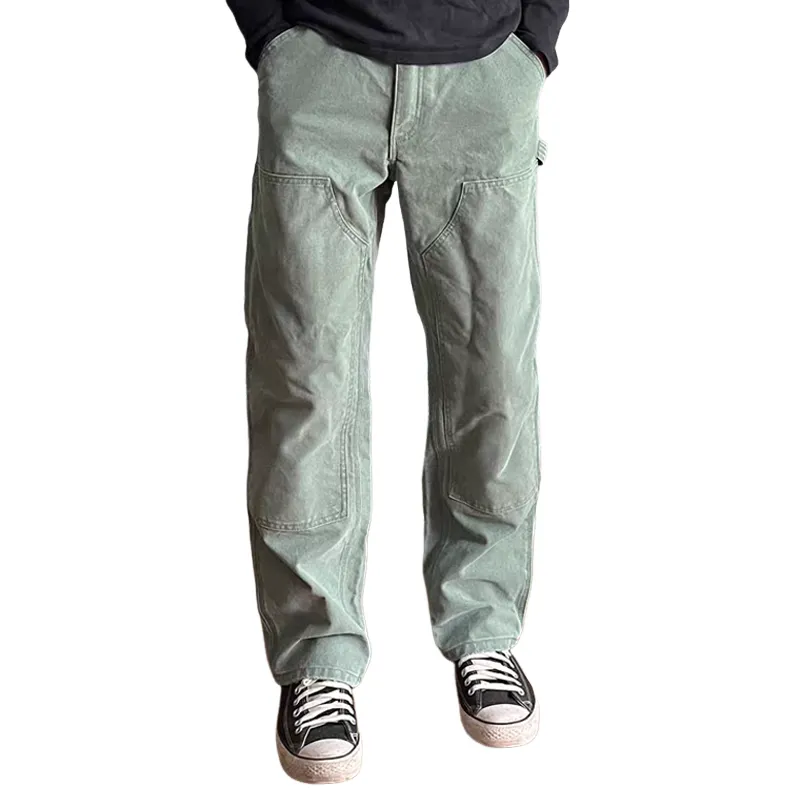 Men's Fashion Washed Cotton Patchwork Multi-pocket Cargo Pants MTA2269C5Z sold by Manly