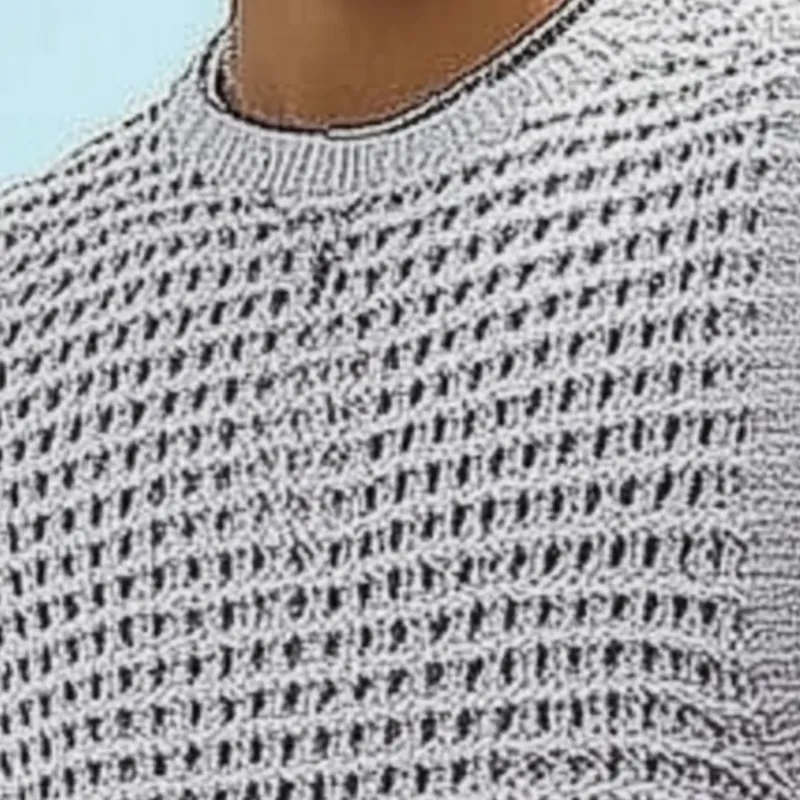 Men's Casual Round Neck Loose Tank Top Elastic Waist Shorts Knitted Set MTA2255C5M sold by Manly product image thumbnail 3