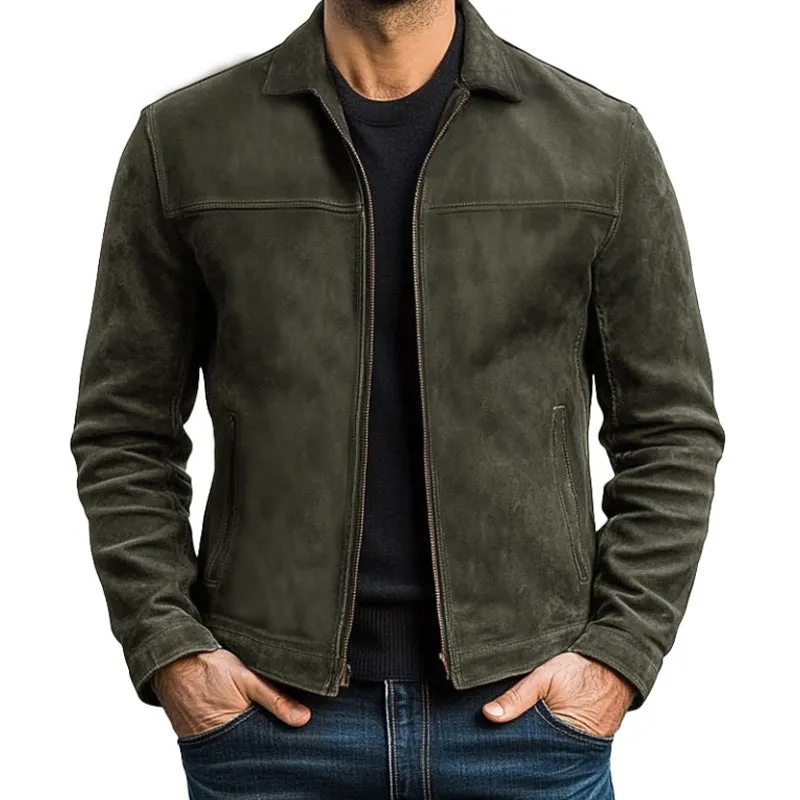 Men's Zipper Leather Jacket 98679789U sold by Manly product image thumbnail 5