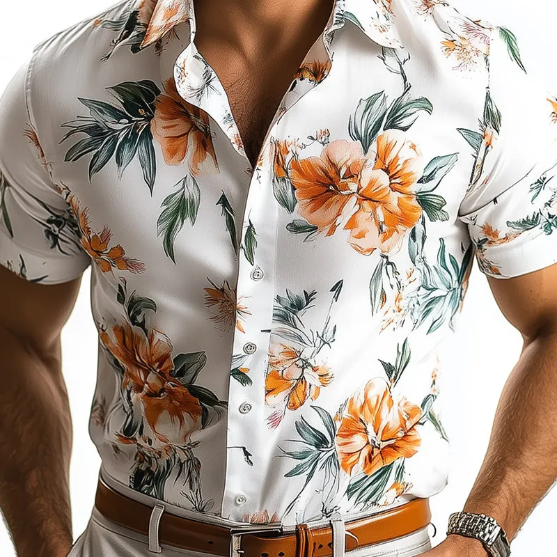 Men's Floral Print Vintage Short Sleeve Shirt MTA2527C8P sold by Manly product image thumbnail 3