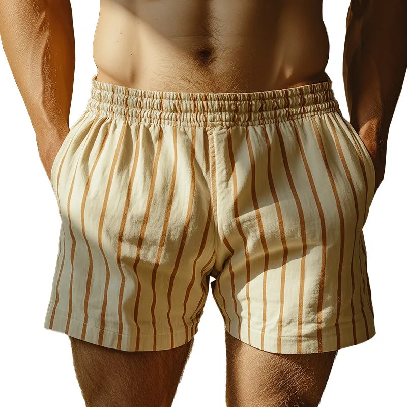 Men's Simple Stripe Print Shorts MTA2531C9P sold by Manly