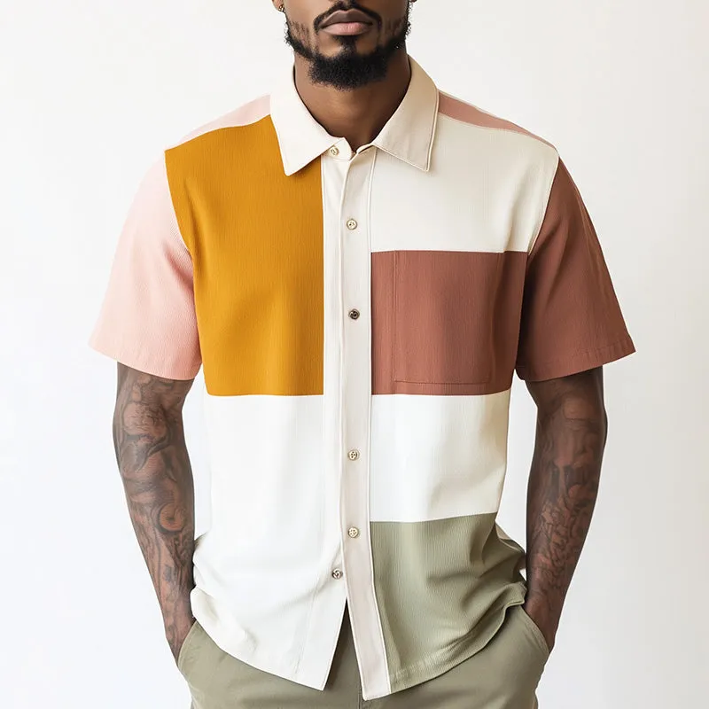 Men's Stylish Contrast Print Short Sleeve Shirt MTA2561C4P sold by Manly product image thumbnail 2