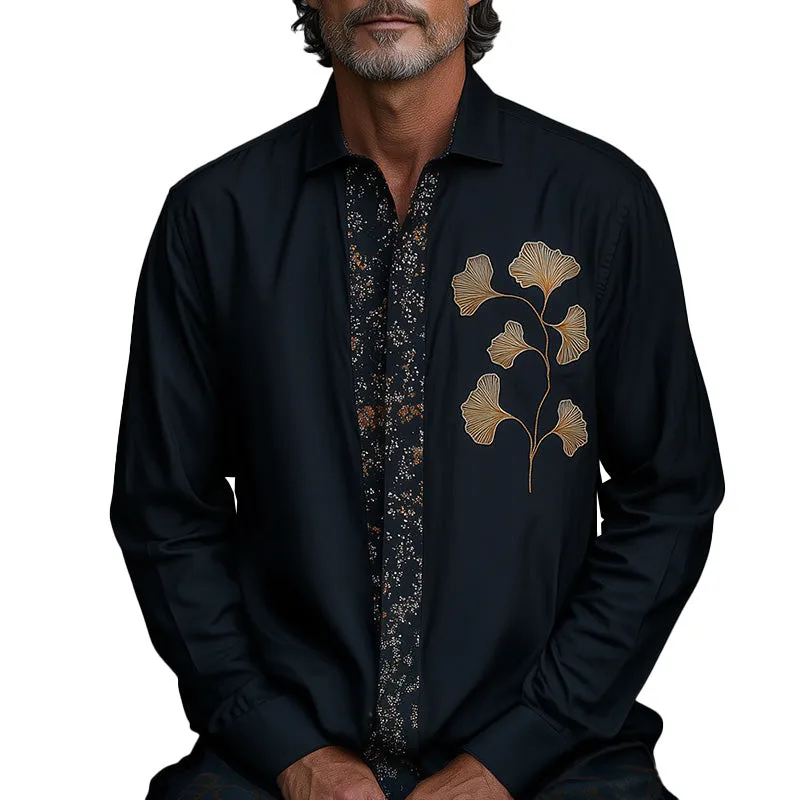 Men's Spring Fashion Embroidered Long Sleeve Shirt MTA2719C5P sold by Manly