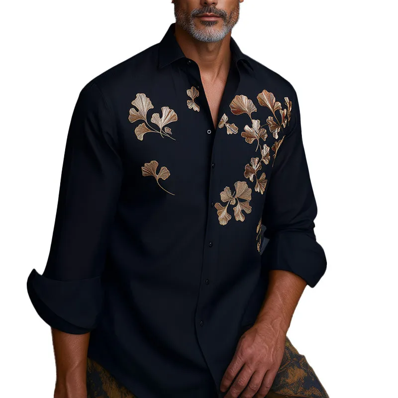 Men's Spring Embroidered Long Sleeve Business Casual Shirt MTA2794C2P sold by Manly