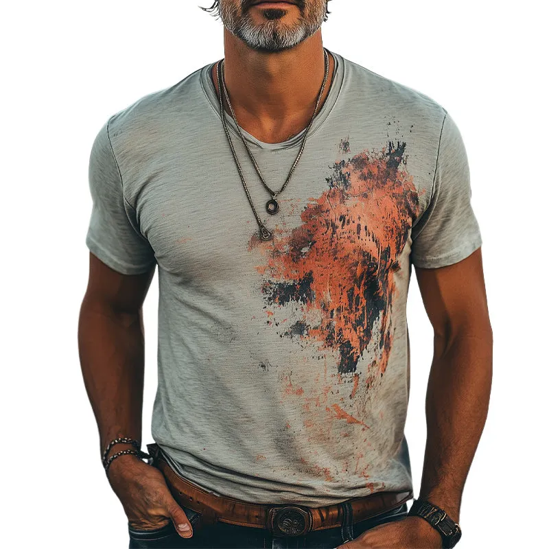 Men's Comfortable and Fashionable Printed Stretch Slim Fit T-Shirt MTA2713C3U sold by Manly
