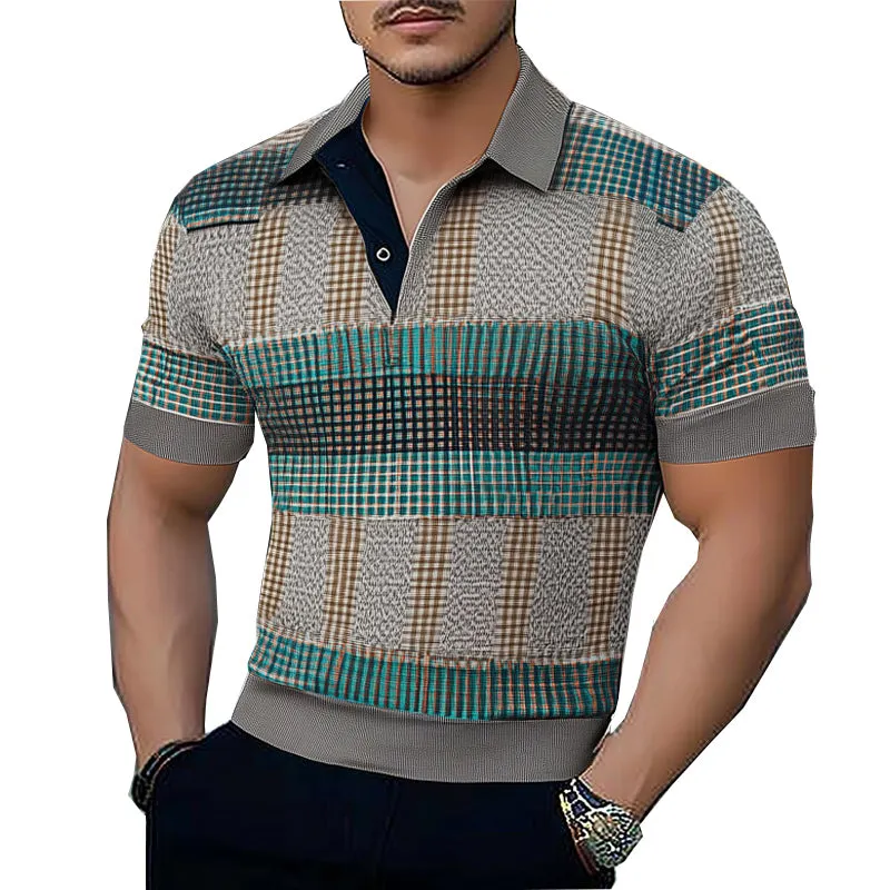 Men's Summer Comfort Skin-friendly Printed Polo Neck T-Shirt MTA2831C1U sold by Manly