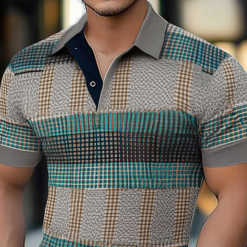 Men's Summer Comfort Skin-friendly Printed Polo Neck T-Shirt MTA2831C1U sold by Manly product image thumbnail 3